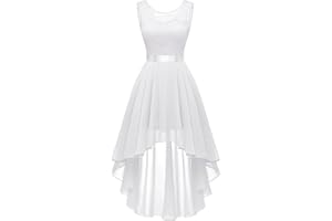 Berylove Vokuhila, Abito da Cocktail da Donna, Elegante, per Matrimoni, Feste, Senza Maniche, per Damigella d'Onore BLP7035 P