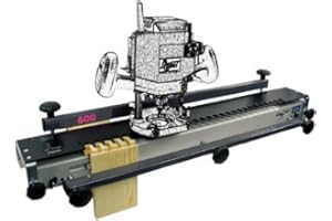 IGM Zinkenfräsgerät FD 600 – inkl. Schablone & Fräser für halbverdeckte Schwalbenschwanzzinken – für Werkstücke bis 610 mm – inkl. Kopierring – kompatibel mit gängigen Oberfräsen