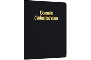 UTTSCHEID Registre Classeur Conseils d'Administration avec Recharge de 100 feuillets numérotés