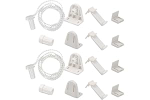 ANNTIM 2 Juegos Repuestos para Estores, 17mm Mecanismo Estor Enrollable, Accesorios y Mecanismos para Estores para Estores Enrollables, Persianas Enrollables Dobles, Persianas (Blancas)