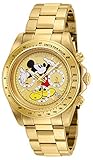 Invicta 25196 Disney Limited Edition Herren Uhr Edelstahl Quarz goldenen Zifferblat