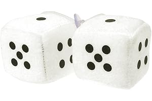 Xuniu 1 Pair Fuzzy Dice with Dots Rear View Mirror Hanger For Car Interior Ornament Decoration