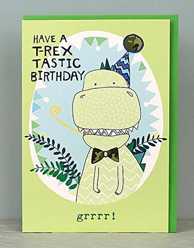 Boys T Rex Dinosaur Birthday Cards by Molly Mae (TS25)