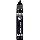 Molotow Marqueur Liquid Chrome (avec encre spéciale pour effet miroir) 1 pièce 30 ml Refill Argent (Silver)
