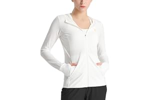 TRIPLE MOON Sweat à capuche pour femme UPF 50+ UV - T-shirt à manches longues pour la randonnée, le sport en plein air, le surf, la natation et la course
