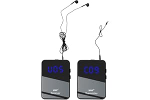 summina Système de transmission sans fil pour casque et moniteur - Émetteur et récepteur UHF Plug and Play - Réduction du bruit - Pour studio d'échantillonnage de bande - Performance en direct