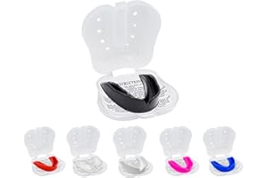 5RIDGE Mouthguard Slim Fit, Junior Gum Shield with Case for Kids Youth for School Combat Sports MMA, Rugby, Judo, Karate, Hockey, Soccer, MMA Boxing, Martial Arts, Basketball (Black, Junior(<11))