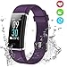 Produktbild Chianruey Fitness Armband mit Pulsmesser,Wasserdicht IP68 Fitness Tracker Farbbildschirm Aktivitätstracker Bluetooth Smart ArmbandUhr Schrittzähler Uhr mit 14 Trainingsmodi Wetteranzeige Schlafmonitor Vibrationsalarm Anruf SMS Whatsapp Beachten Bildschirm Helligkeit Einstellbar kompatibel mit iPhone Android Handy (Lila)