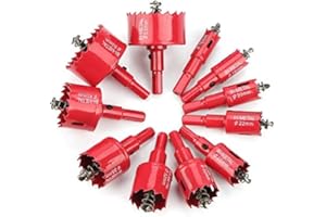 F.T. Sierra de perforación bimetálica de 35 mm, color rojo, M57 HSS para metal, para madera, aluminio, chapa de hierro, tubo de plástico