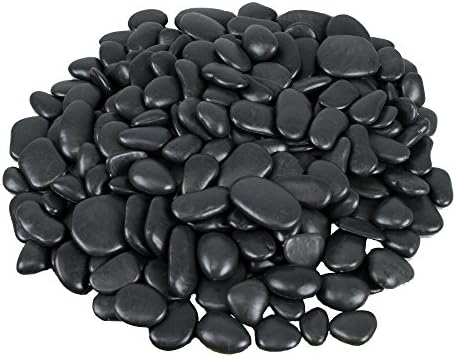 Polar Planters Synthetic River Rock Over 125 Rocks for Plant Topdressing, Landscaping, Decoration, Crafts &amp; More, Black