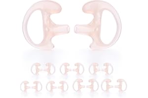 [8 Paires] Zeadio Embout oreillette Silicone de ecouteur pour Tube sonore, Tube Acoustique oreillette de Talkie walkie (Brun)