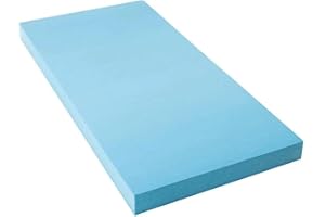 BRILLARS Upholstery Blue Foam 5cm Thick High Density Standard Foam Sofa Dining Cushions Seat Pads for Seating Perfect for Office Chairs & Stools Back Pad Support (1, 60" x 20" x 2" (150cm x 50cm x 5cm))