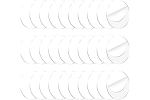 SIOJOHAO Clear Acrylic Circles Blanks with Hole, 30 pezzi Clear Acrylic Circles Blanks Acrylic Round Disc, Clear Plastic Acrylic Circle for Art Painting DIY Craft and Ornament