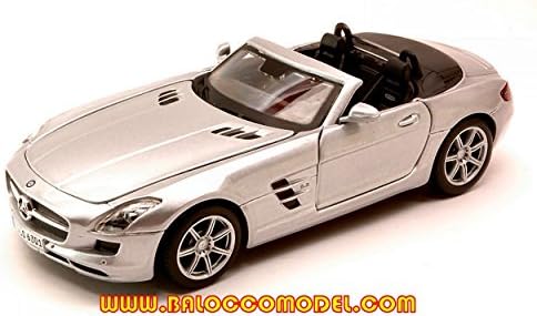 MAISTO MI31272 MERCEDES SLS AMG ROADSTER SILVER 1:24 MODELLINO DIE CAST MODEL