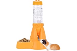 ShareWe Dispenser di acqua bottiglia automatica per animali domestici per criceti ratti guinea, furetti, conigli, piccoli animali (125 ml, giallo)