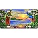 Produktbild Ganheuze Summer Birds Paradise Beach Front Metal Aluminum License Plate Vanity car Tag Home Door Sign 6" x 12" with 4