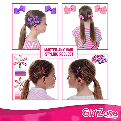 40 TEILIGES SET AN HAARSCHMUCK FÜR MÄDCHEN: Farbenfrohe Haargummis, Haarklammern, Haarreifen, Schleifchen, Schieberchen, Haarspangen – Warum auf der Einkaufsstraße so viel bezahlen? - 5