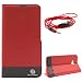DMG Microsoft Lumia 640 XL Flip Cover, DMG PRaiders Premium Magnetic Wallet Stand Cover Case for Microsoft Lumia 640 XL (Red) + 3.5mm Flat AUX Cable with Mic RS.399.00