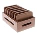 Produktbild IPOTCH Bamboo Charging Dock für Mehrere Geräte, Smartphone Organizer mit 3 Schnittstelle