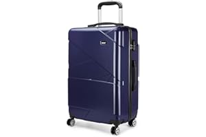 Kono Lekki 4 kółka obrotowe Hardshell PC Walizka podróżna walizka 71 cali (71 cm, granatowa), granatowy, Large 28", Bagaż podręczny