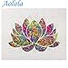 Produktbild Aolala Diamant Stickerei Kit Volle Runde Bohrer DIY Diamant Malerei Lotus 3D Kristall Diamant Mosaik Icon Paste Handwerk, 45x60cm