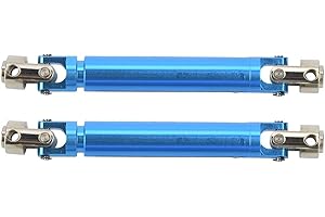 Drfeify Eje de Transmisión RC, Kit de Eje de Transmisión de Aleación de Metal Actualización Accesorio de Repuesto Compatible con RGT 86100 1/10 RC Crawler Car(Azul)