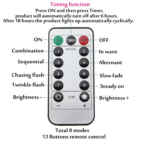 SOLMORE LED Lichterketten Warmweiß Drahtlichterkette Lichterdraht Schnur Licht String Kupferdraht Weihnachtsdeko 100LED 10M wasserdichte Garten Hochzeit Party Weihnachtsbeleuchtung IP65 Batterie - 5