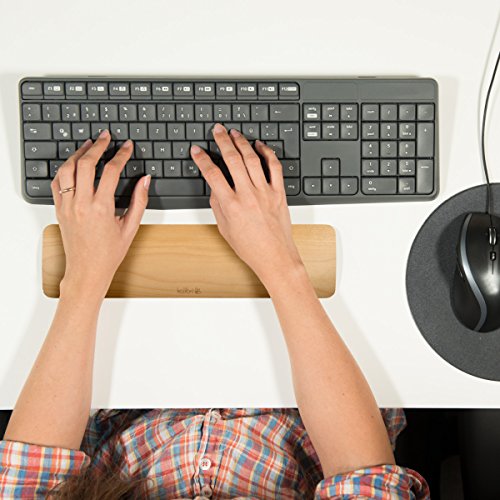 kalibri Premium Handgelenkauflage in Ahornholz für ergonomisches Arbeiten an der Tastatur – Handballenauflage für PC und Notebook - 6
