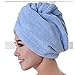 Koly Women's Microfiber Bath Towel Hair Dry Hat Cap Quick Drying Shower Caps (Blue)