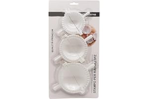 NOBILE LOVELYCARE Stampi per panzarotti set da 3 forme per ravioli o sofficini fatti in casa colore bianco plastica lavabile in lavastoviglie