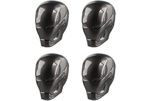 Qirc Iron Man Válvula Stem Cover General Motors Tapa de válvula de neumático 4 piezas de cubierta de vástago de válvula de automóvil (negro)