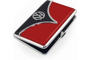 BRISA VW Collection - Volkswagen etui na wizytówki z eleganckim przodem T1 Bus 10,8 cm (czerwony i czarny/unisex)