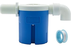 HOUTOKIT 1/2'' Automatic Float Valve, Auto Fill Shut Off Water Level Control Floating Ball Valve for Water Tank Fountains Livestock Drinking Toilet Swimming Pool Automatic Irrigation (Side Inlet)