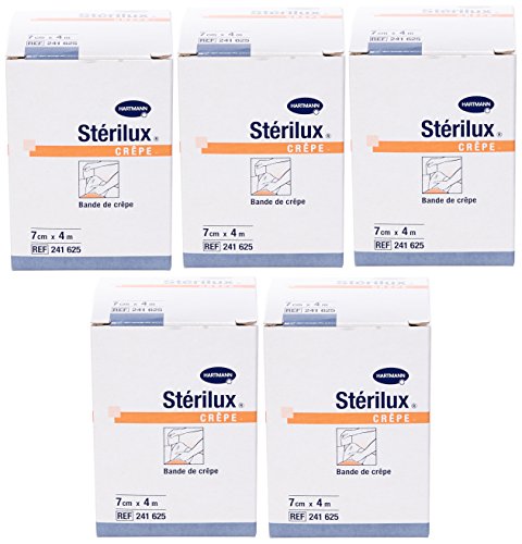 Preisvergleich Produktbild Hartmann Sterilux Kreppband, 5 Packungen