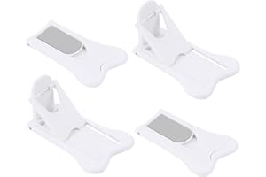 HOTUT 4 Pezzi Bambini Blocca Porta Scorrevole,Fermaporta Scorrevole Blocco di Sicurezza Autoadesivo,Nessuna Perforazione, Finestra di Sicurezza Bambini per Sportelli per Armadi,Porta Scorrevole