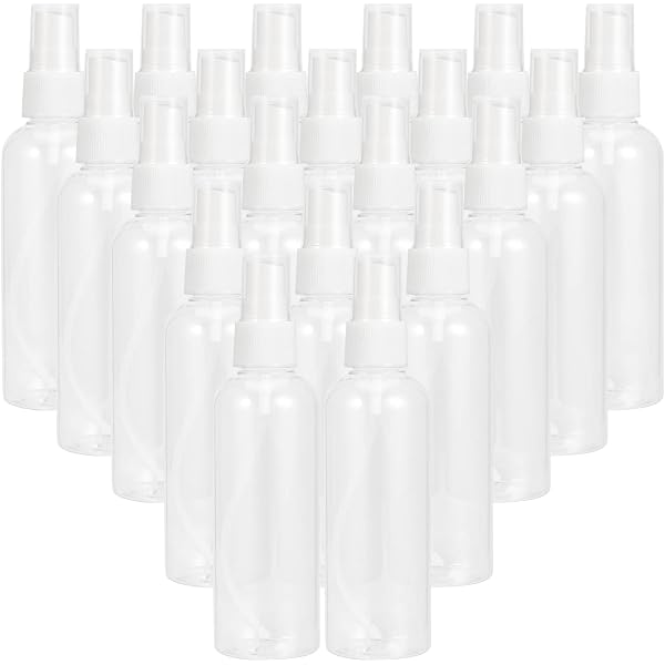DTDNZKN Mini-Sprühflaschen Set, 4 Stück, Je 50 Ml, Transparent, Auslaufsicher – Ideal Für Reise Und Hautpflege