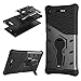 Produktbild Xperia XZ1 Hülle Rüstung Armor REXANG [Ultra-Rüstung] Hart Rugged Shock Proof Heavy Duty [mit 360 Kickstand] case Dual Layer Tough Taschen Schalen für Sony (Xperia XZ1, Black)
