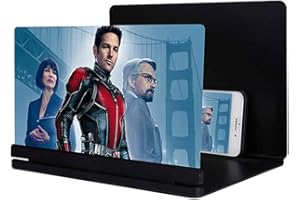 HAQMG Agrandisseur Ecran Telephone 14/16/18/24in Loupe D'écran De Téléphone Portable,3D HD Projecteur D'amplificateur De Film Ultra-clair De Grande Taille Blu-ray Ultra-clairs,Aocle De Support Pliable