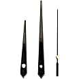 Epoxy Fusion Wall Clock Hands | Metal Hands for Wall Clocks | Clock Needles Set for DIY Projects | Elegant Black Clock Hands (Set of 1, Plain Pati)
