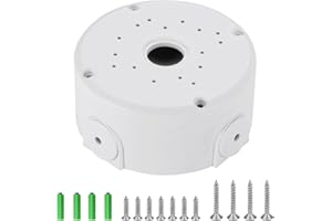 JCRWXP 12 x 5cm Blanco Caja de Empalmes, Incluye Tensores y Tornillos, Accesorios para Cámaras de Vigilancia, Caja Estanca Exterior Electrica Kit para Almacenar Alambres y Cables