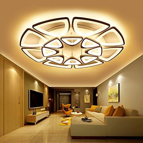 LXSEHN LED personality fashion ceiling lamp, thick acrylic living room bedroom lighting lamps, restaurant lights high-end ceiling lamp Ceiling Lighting Lamps lanterns ( Color : White light-16 lamp )