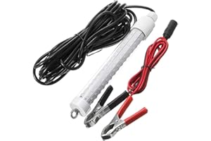 ZONADAH 12V 10W LED Underwater Submersible Fish Light (Green) Night Fishing Crappie Shad Squid Boat Kayak Canoe Fishing Bait