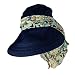 Phenovo Women Sun Hat Face Protective Anti-UV Wide Brim Visor Foldable Cap Blue RS.550.00