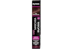SYOSS Hair Mascara (16 ml), Cepillo cubre canas para mechones y raíces, retoca raíces instantáneo, máscara para coloración temporal, tono caoba