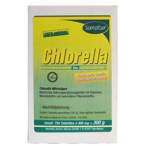 Preisvergleich Produktbild CHLORELLA MIKROALGEN 400 mg Sanatur Tabletten 750 St