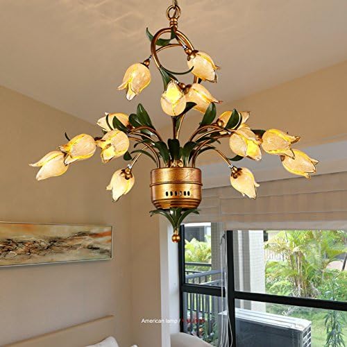 American-style chandeliers rural lamp retro style lamp French lobby lights restaurant lamp Villa living room chandelier-A