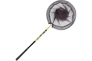 Jitong Epuisette de Pêche Pliable Téléscopique Poteau Filet de Pêche Retractable pour Etang Piscine Bassin