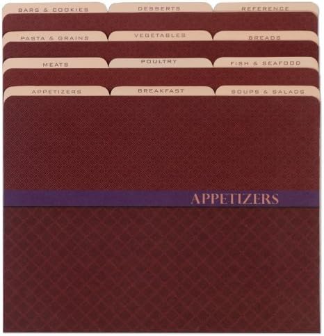 Meadowsweet Kitchens Recipe Organizer File Folder Set - Miniprint by Meadowsweet Kitchens