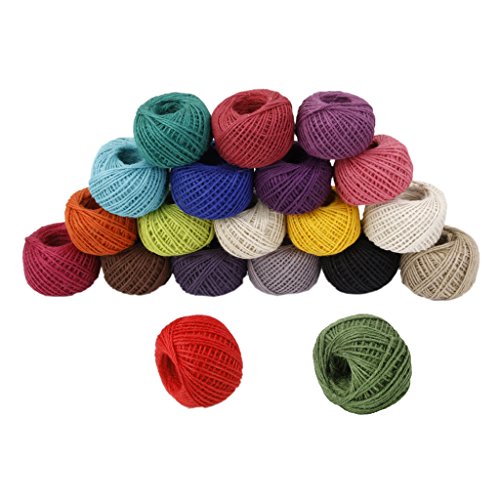 Generic 50m / Rolle Wickel Hanfseil Band Schnur Seil Saiten kugel für Handwerk DIY Basteln Kunsthandwerk Geschenk Dekoration – Lila - 4