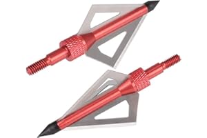 WEREWOLVES Pack de 12 têtes de flèche Arrow 3 Lames Tir à l'arc Arrow Heads Tips 100 Grains pour arbalète et Arc à poulies